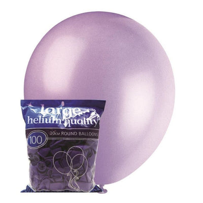 100pk Lavender Standard Latex Balloons 30cm
