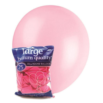 25pk Pink Standard Latex Balloons 30cm