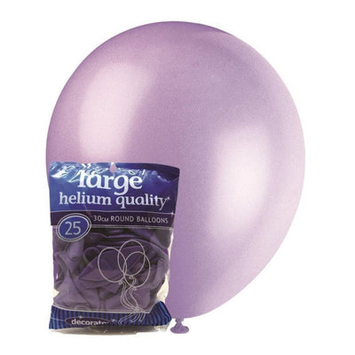 25pk Lavender Standard Latex Balloons 30cm