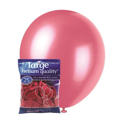 25pk Bubblegum Pink Standard Latex Balloons 30cm