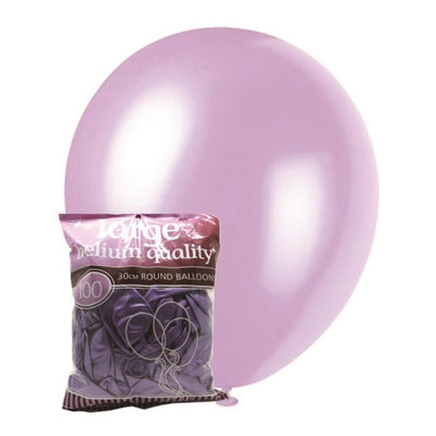 100pk Lavender Pearl Latex Balloons 30cm