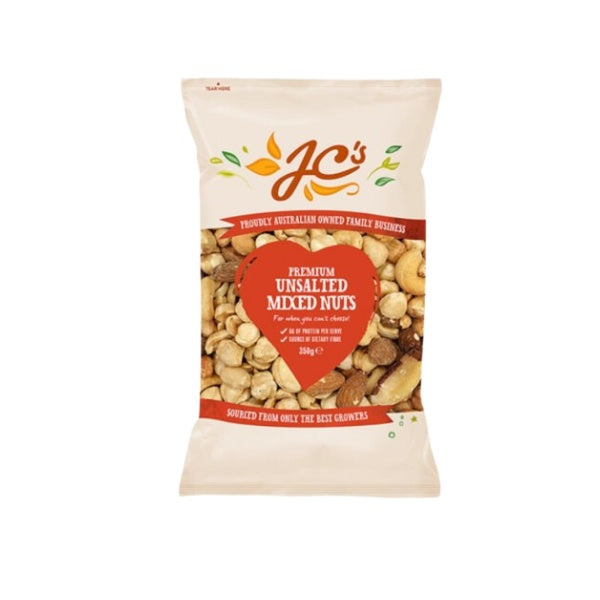 JC's Premium Unsalted Mixed Nuts 350g