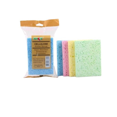 4pk Assorted Colours Kitchen Sponge