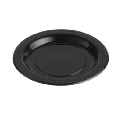 50pk Black Heavy Duty Reusable Plastic Dinner Plates 230mm