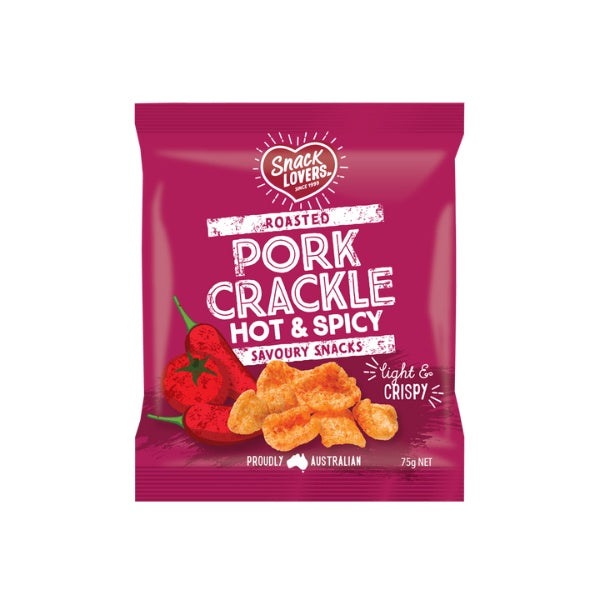 Snack Lovers Roasted Pork Crackle Hot & Spicy 75g