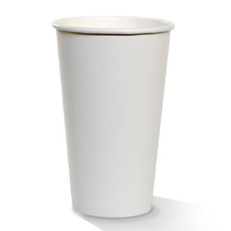 50pk 16oz Single Wall Plain White Cup (90x58x137mm)