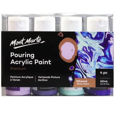 Mont Marte Pouring Acrylic Paints 60ml 4pc - Ethereal