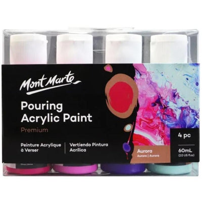 Mont Marte Pouring Acrylic Paints 60ml 4pc - Aurora