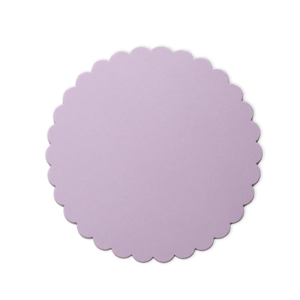 10in Round Scalloped Compressed Cake Board - Pastel Lilac