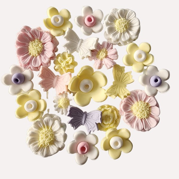 Floral Handmade Edible Sugar Decorations