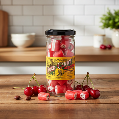 Melbourne Rock Candy Cherry Rock 170g