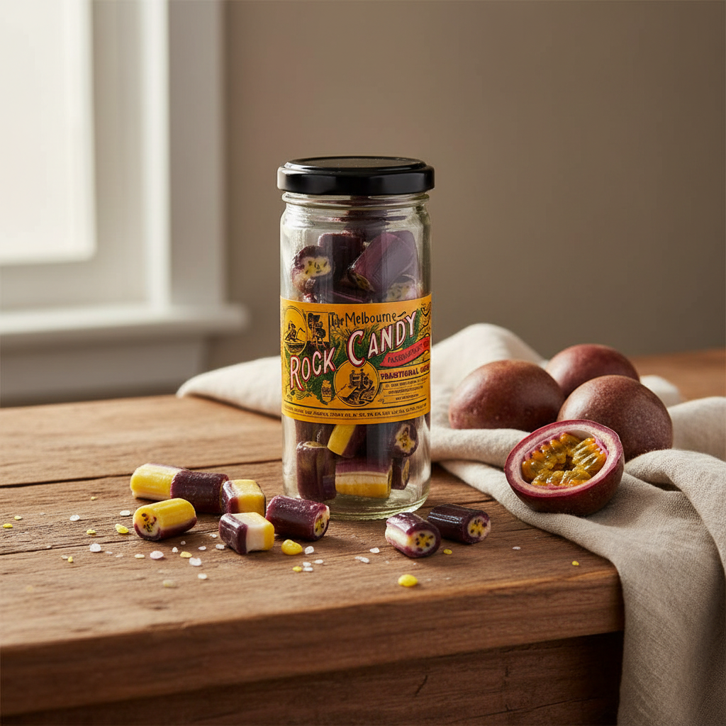 Melbourne Rock Candy Passionfruit Rock 170g