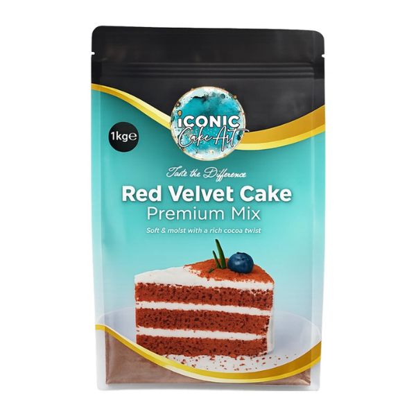 1kg Iconic Cake Art Red Velvet Cake Mix