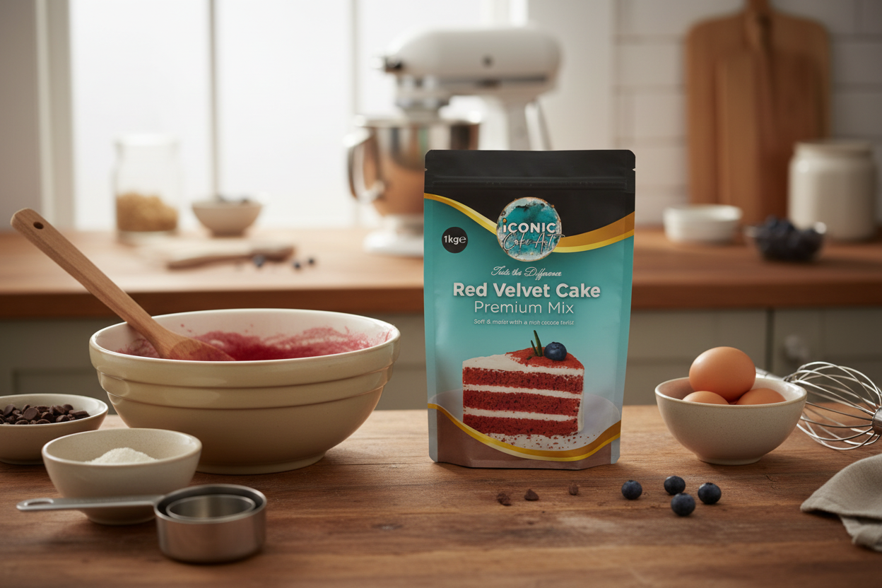 1kg Iconic Cake Art Red Velvet Cake Mix
