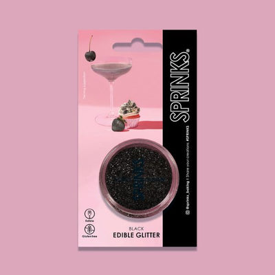 Black Sprinks Edible Glitter 2g