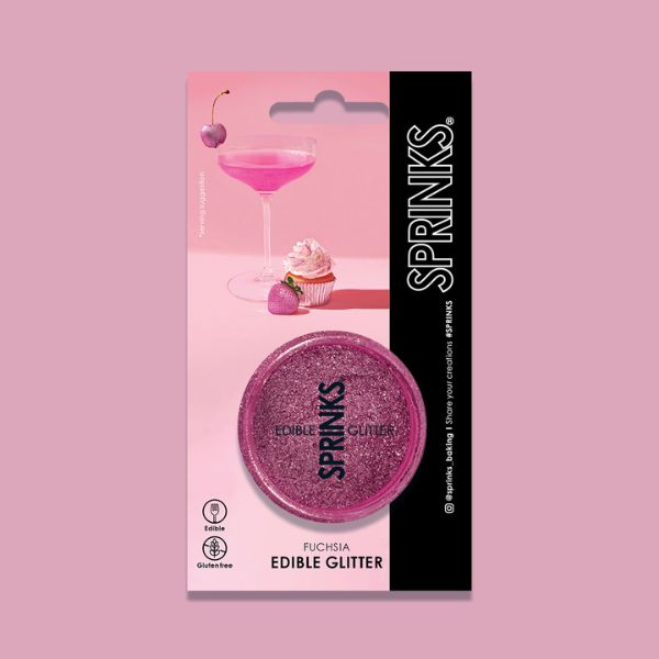 Fuchsia Sprinks Edible Glitter 2g