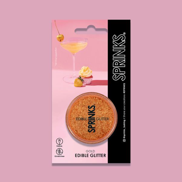 Gold Sprinks Edible Glitter 2g