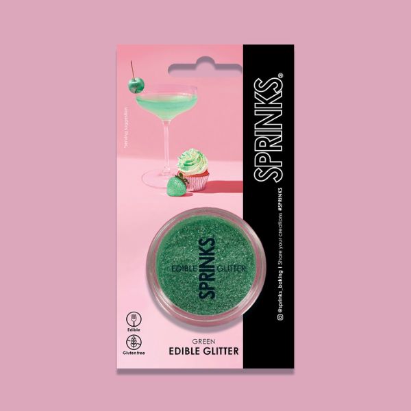 Green Sprinks Edible Glitter 2g