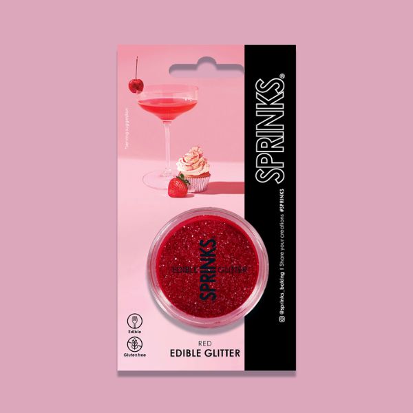 Red Sprinks Edible Glitter 2g