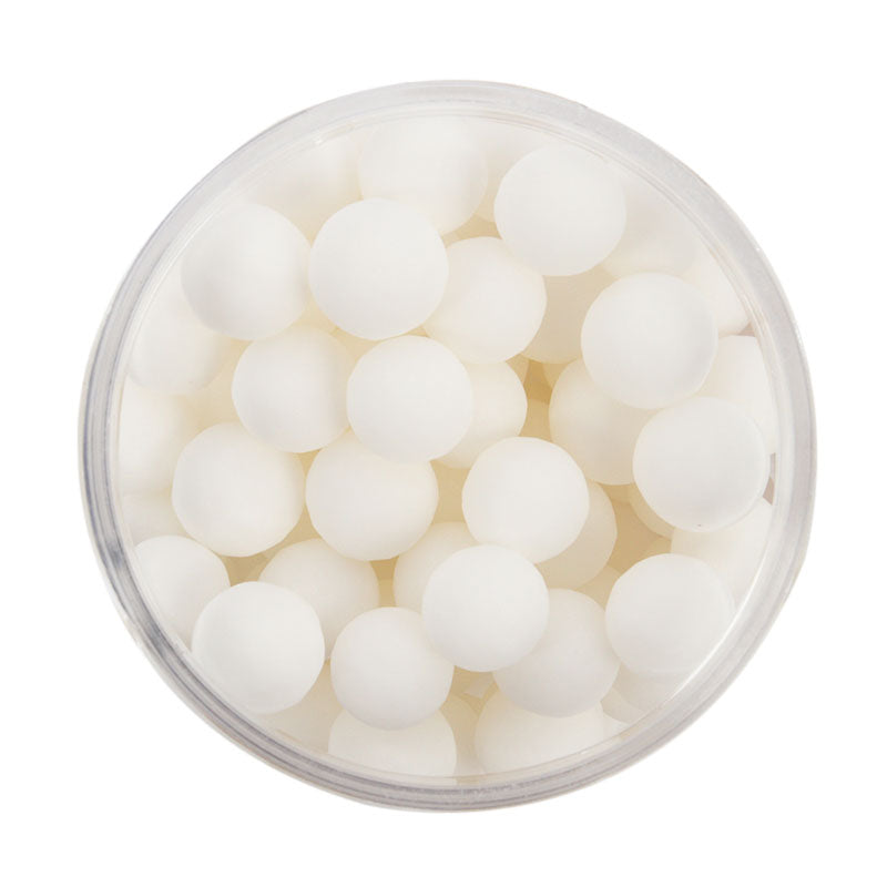 Sprinks 8mm Matte White Cachous Pearl Beads 65g