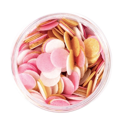Sprinks Pink, White & Gold Wafer Decorations 9g