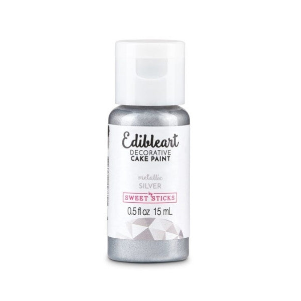 Silver Edible Decorative Paint by Sweet Sticks 15ml