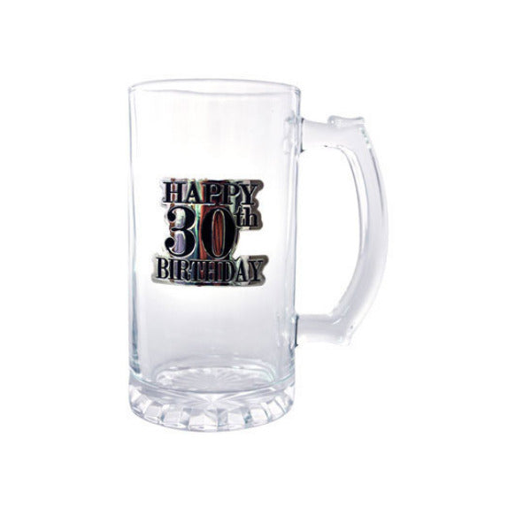 30th Birthday Badged Beer Mug