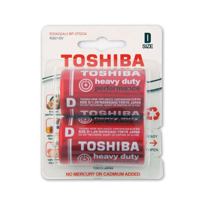 2pk Toshiba Heavy Duty D Battery