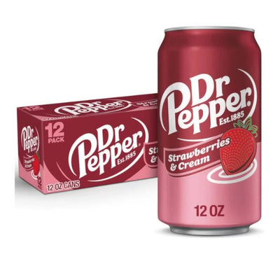 12pk Dr Pepper Strawberries & Cream 355ml