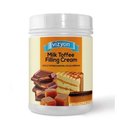 DATED SPECIAL Vizyon Milk Toffee Filling Cream 1kg (BB Apr 2024)