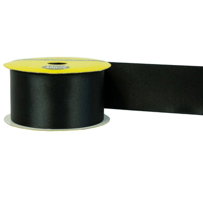 38mm Black Polyester Satin Ribbon 3m