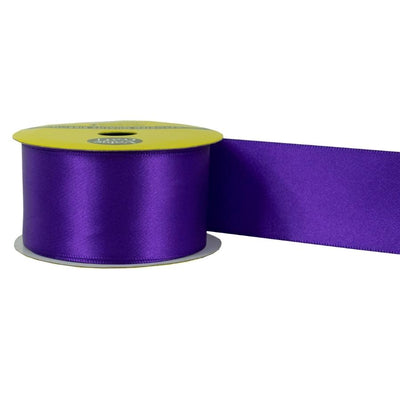38mm Vivid Purple Polyester Satin Ribbon 3m