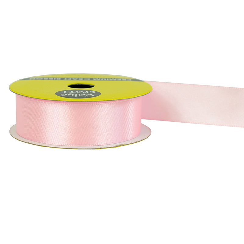 22mm Baby Pink Polyester Satin Ribbon 3m