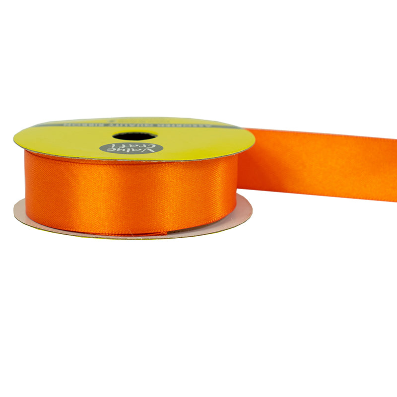22mm Orange Polyester Satin Ribbon 3m
