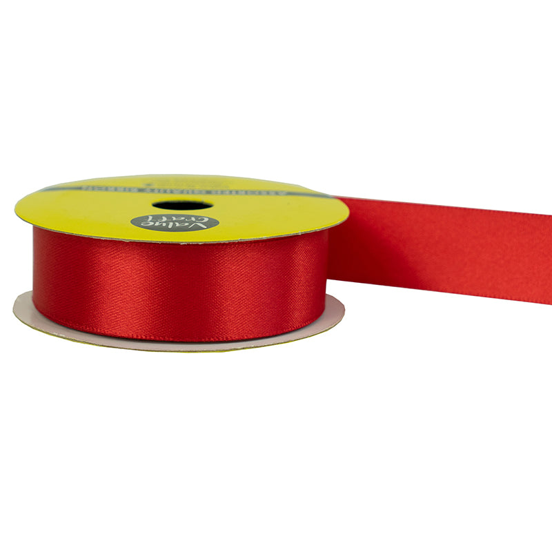 22mm Red Polyester Satin Ribbon 3m