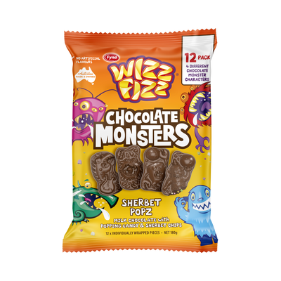 Wizz Fizz Sherbert Popz Chocolate Monsters 180g