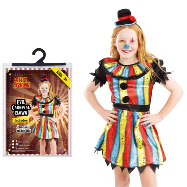 Costume Evil Carnival Clown Kids