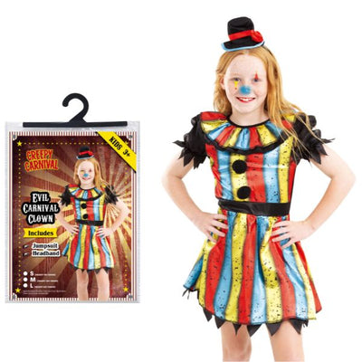 Costume Evil Carnival Clown Kids