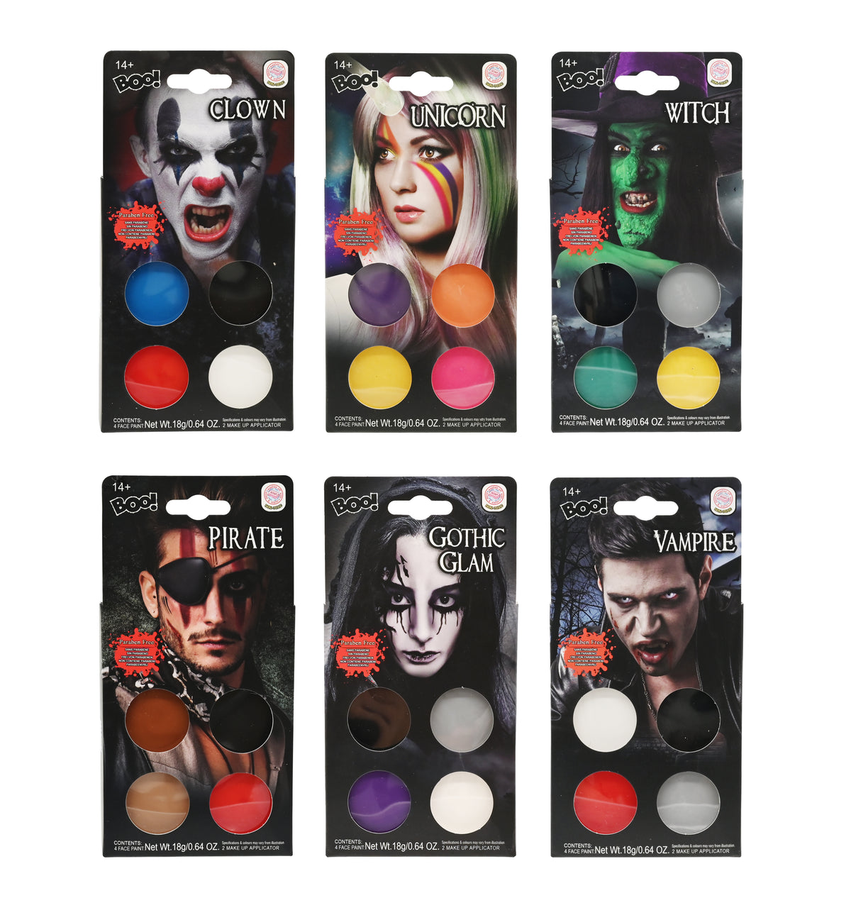 Horror Face Paint Set (colour or design selected at random)