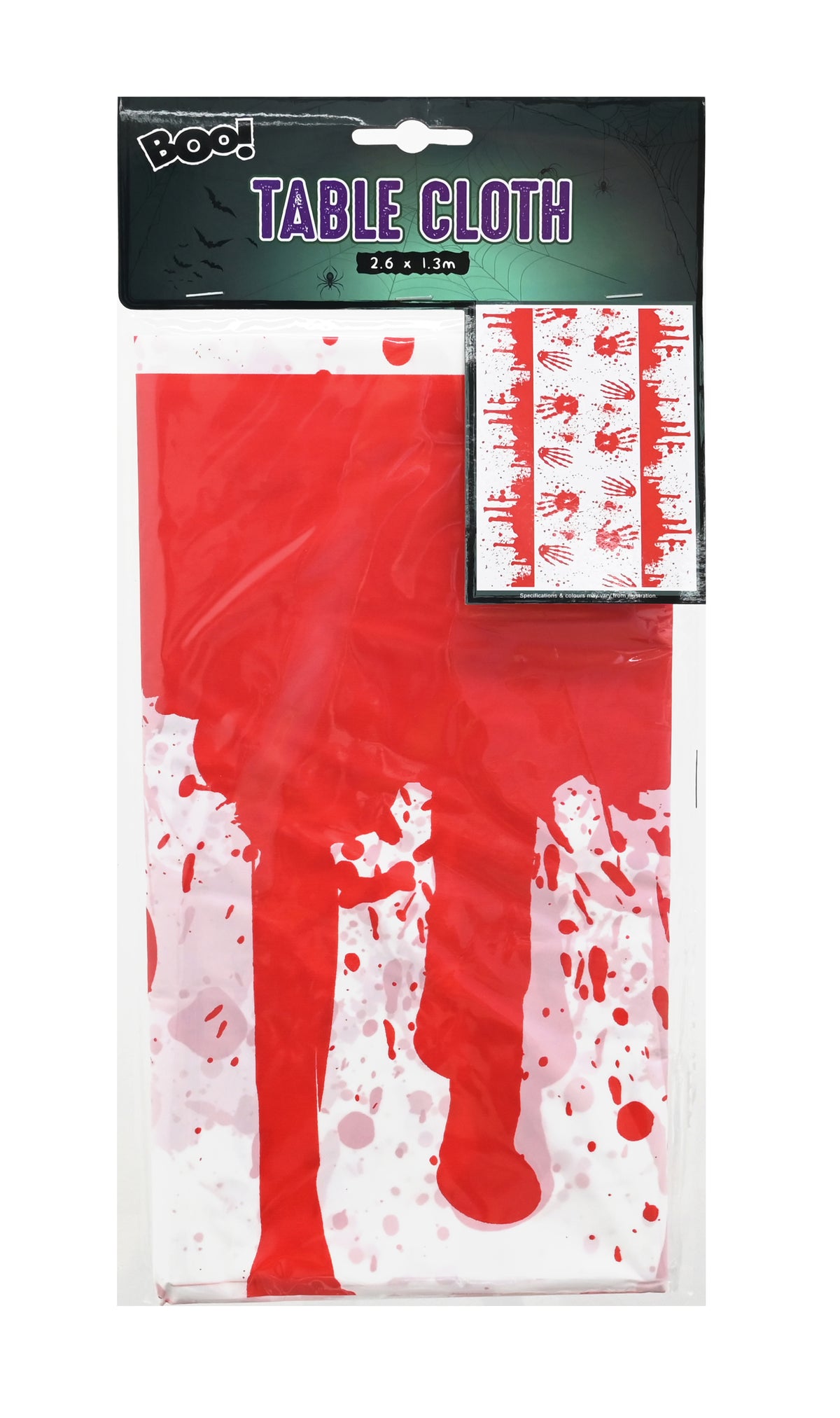 Creepy Tablecloth 2.6m x 1.3m (colour or design selected at random)