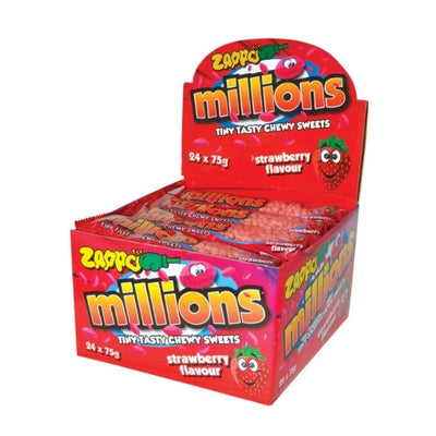 24pk Zappo Millions Strawberry 75g