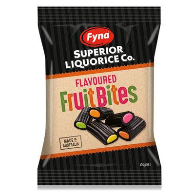 Fyna Superior Liquorice Co. Flavoured Fruit Bites 250g