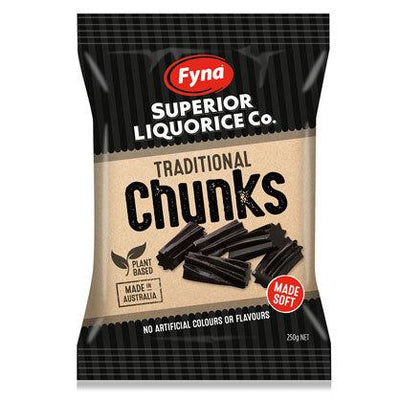 Fyna Superior Liquorice Co. Traditional Chunks 250g