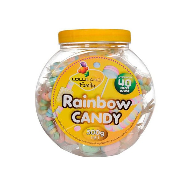45pc Rainbow Candy Jar 500g