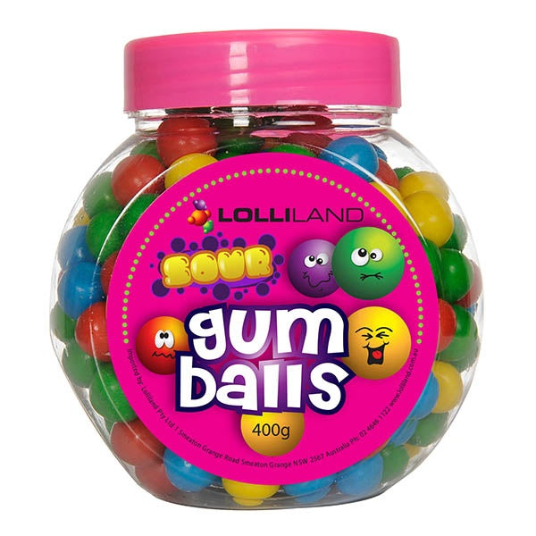 Small Sour Gum Ball Jar 400g