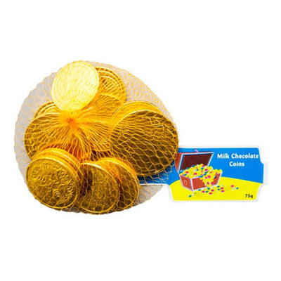 Gold Milk Chocolate Coins 75g (approximately 10-11 pieces)