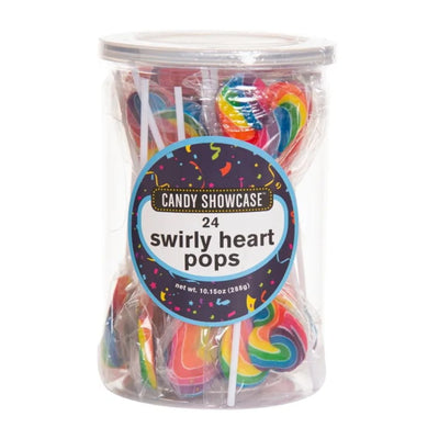 Rainbow Swirl Heart Pop 24pk 288g