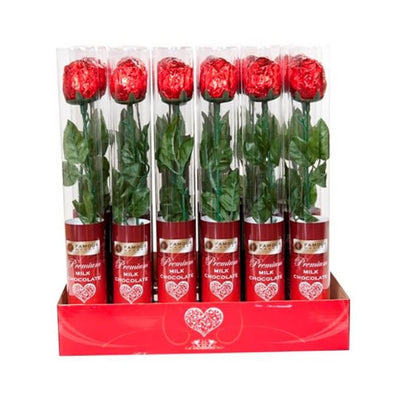 Famous Makers Milk Chocolate Rose Cylinder 18g (single rose)