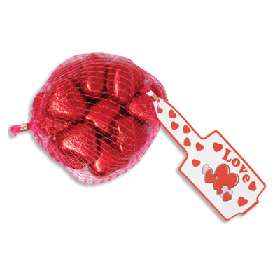 Red Milk Chocolate Hearts 77g (approximately 10-11 pieces)