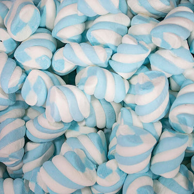 Blue and White Twist Marshmallows 800g